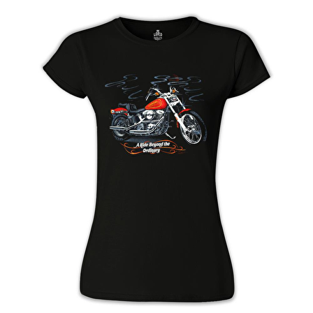 Motosiklet - Ride Extraordinary Siyah Bayan Tshirt