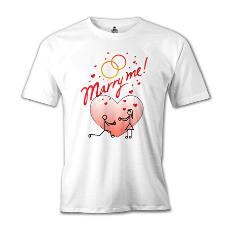 Marry Me! Beyaz Erkek Tshirt