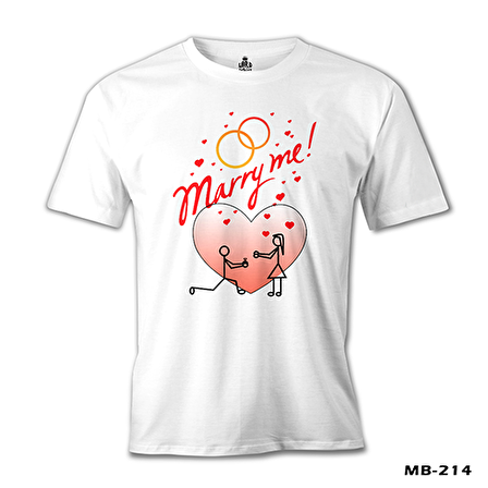 Marry Me! Beyaz Erkek Tshirt