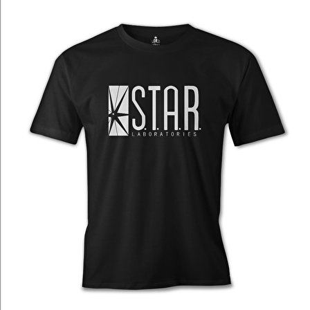 Flash - S.T.A.R. Laboratories Siyah Erkek Tshirt