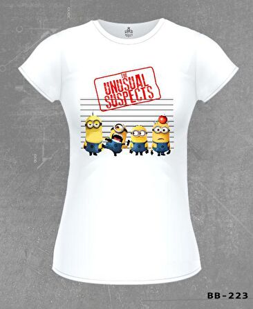 Minions - The Unusual Suspects Beyaz Bayan Tshirt