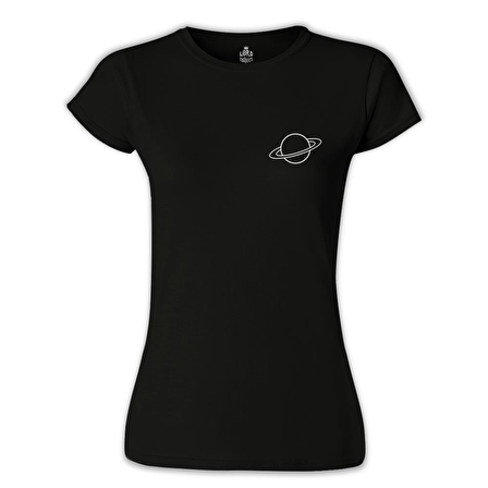 Saturn Logo Siyah Bayan Tshirt