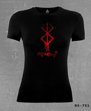 Berserk - Mark Siyah Bayan Tshirt