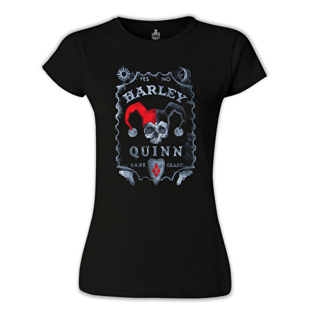 Harley Quinn - Sane Crazy Siyah Bayan Tshirt