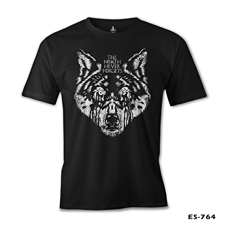 Winter is Coming Wolf Siyah Erkek Tshirt