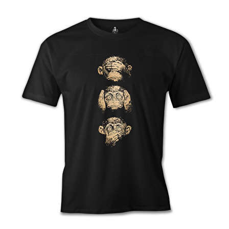 Three Monkeys Siyah Erkek Tshirt