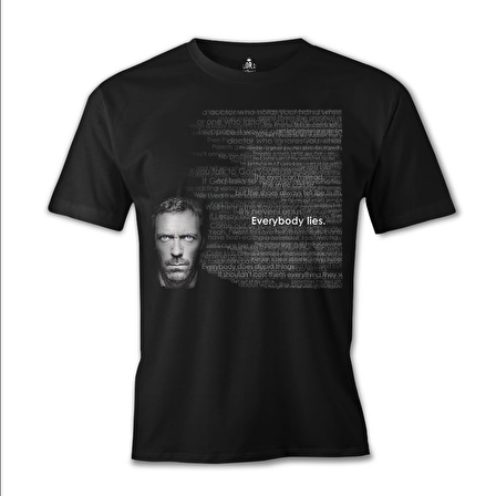 House - Everybody Lies Siyah Erkek Tshirt