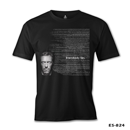 House - Everybody Lies Siyah Erkek Tshirt