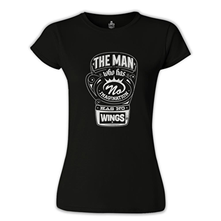 Muhammad Ali - The Man Who has Wings Siyah Kadın Tshirt