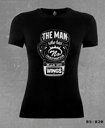 Muhammad Ali - The Man Who has Wings Siyah Kadın Tshirt