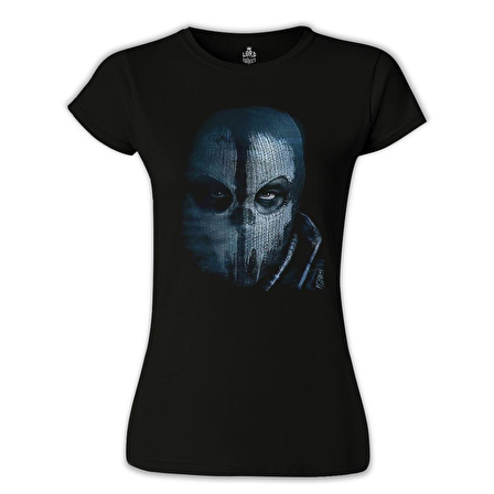 Call of Duty - Ghosts Mask Siyah Kadın Tshirt