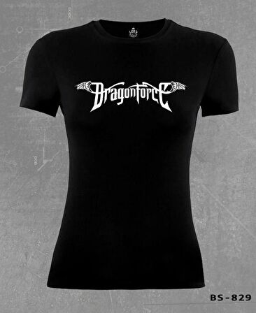 DragonForce - Logo Siyah Bayan Tshirt