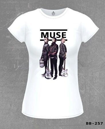 Muse - Grup Beyaz Kadın Tshirt