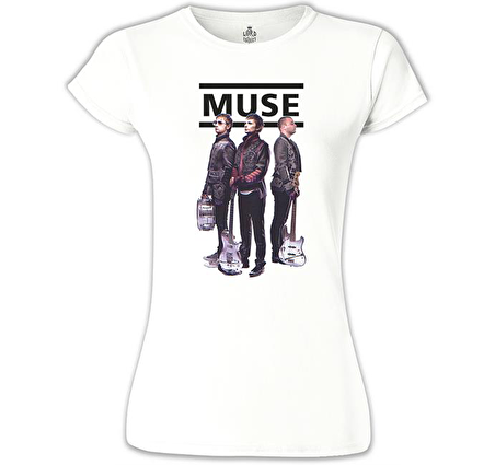 Muse - Grup Beyaz Bayan Tshirt