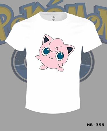 Pokemon - Jigglypuff Beyaz Erkek Tshirt