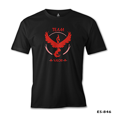 Pokemon Go - Team Valor Siyah Erkek Tshirt