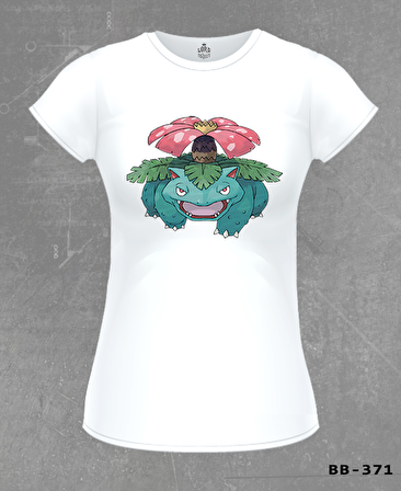Pokemon - Venusaur Beyaz Bayan Tshirt