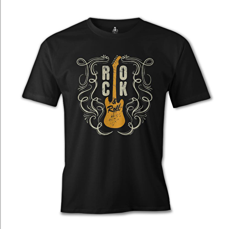 Rock 'n Roll Guitar Siyah Erkek Tshirt