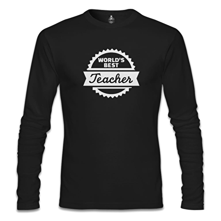World's Best Teacher Öğretmenler Günü Siyah Erkek Sweatshirt