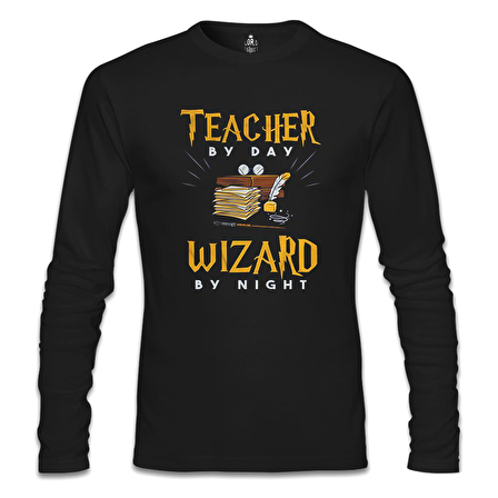 Teacher by Day Öğretmenler Günü Siyah Erkek Sweatshirt