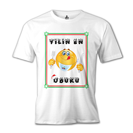 Yılın En Oburu Beyaz Erkek Tshirt