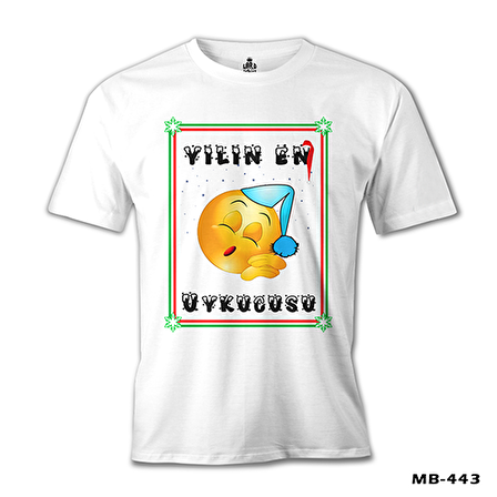 Yılın En Uykucusu Beyaz Erkek Tshirt