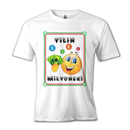 Yılın Milyoneri Beyaz Erkek Tshirt