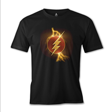 Flash - Lightening Siyah Erkek Tshirt