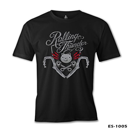 Rolling Thunder Siyah Erkek Tshirt