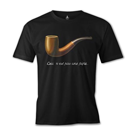 C'est ne pas Une Pipe Siyah Erkek Tshirt