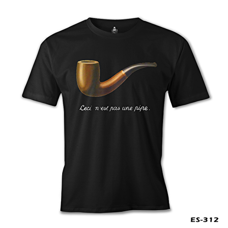 C'est ne pas Une Pipe Siyah Erkek Tshirt