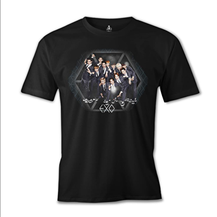EXO - Group Siyah Erkek Tshirt