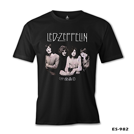 Led Zeppelin - Grup Siyah Erkek Tshirt