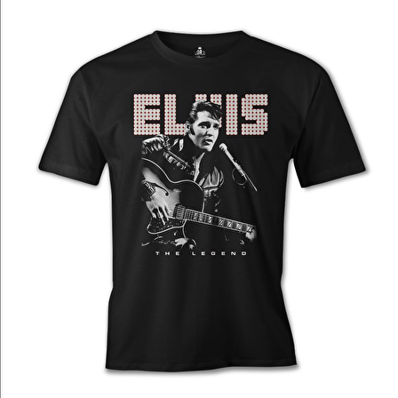 Elvis Presley - The Legend Siyah Erkek Tshirt