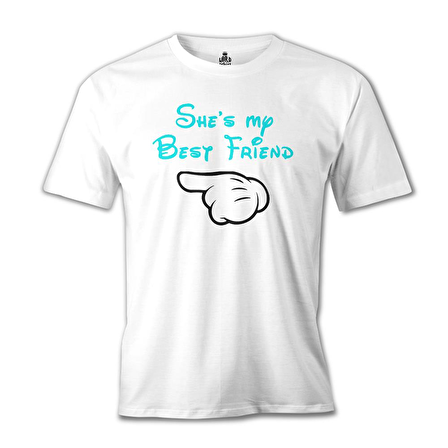 She's my Best Friend 2 Beyaz Erkek Tshirt