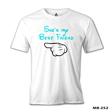 She's my Best Friend 2 Beyaz Erkek Tshirt