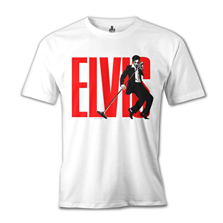 Elvis Presley - Rock'n Roll Beyaz Erkek Tshirt