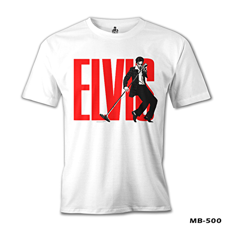 Elvis Presley - Rock'n Roll Beyaz Erkek Tshirt