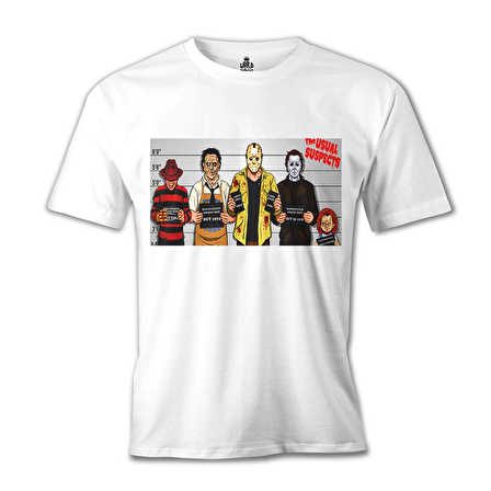The Usual Suspects - Horror Beyaz Erkek Tshirt