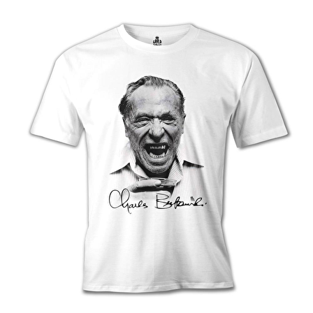Charles Bukowski Beyaz Erkek Tshirt