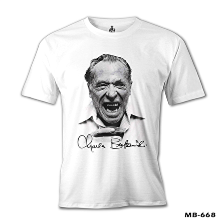 Charles Bukowski Beyaz Erkek Tshirt