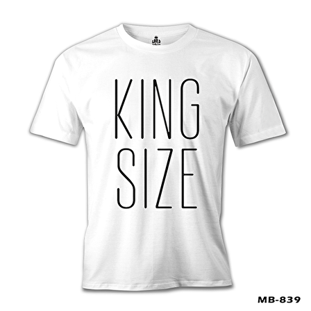 King Size Beyaz Erkek Tshirt