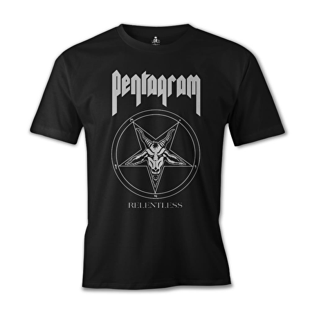 Pentagram - Relentless Siyah Erkek Tshirt