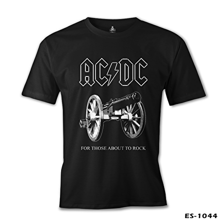 AC DC - For Those About To Rock Cover Siyah Erkek Tshirt