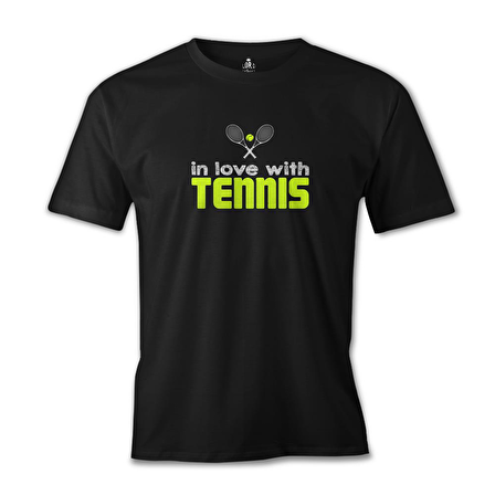 Tenis - In Love With Siyah Erkek Tshirt