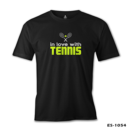 Tenis - In Love With Siyah Erkek Tshirt