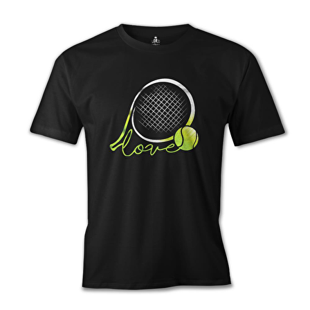 Tenis - Love the Ball Siyah Erkek Tshirt