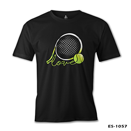 Tenis - Love the Ball Siyah Erkek Tshirt