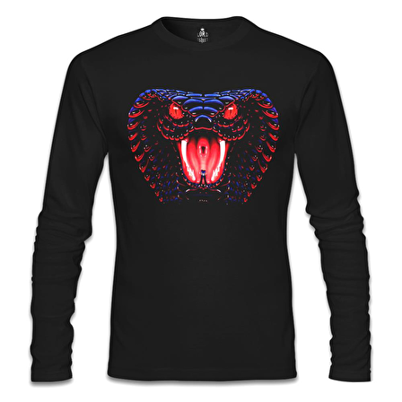 Yılan Siyah Erkek Sweatshirt