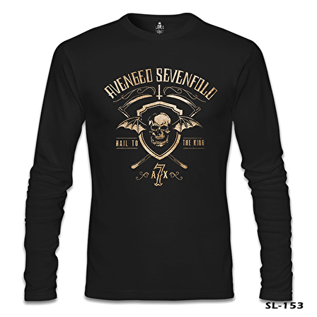 Avenged Sevenfold - Hail Logo Siyah Erkek Sweatshirt